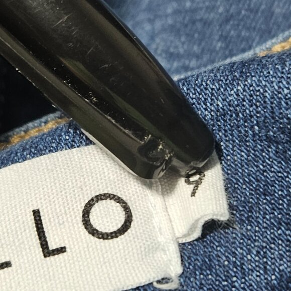 Cello Paperbag Jeans Size 9 Skinny High Waist Medium Wash Denim Pants Belt - Picture 5 of 6